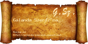 Galanda Szeréna névjegykártya