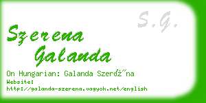 szerena galanda business card